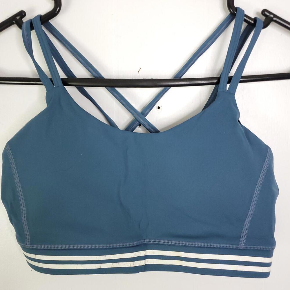 Zyia Active Bra Womens M Sports Padded Strappy Back Teal Workout Athleisure